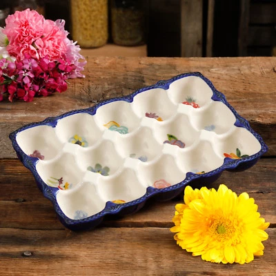 Plato porta huevos de gres/cerámica The Pioneer Woman mercado de pulgas, Celia floral Foto 1 de 4