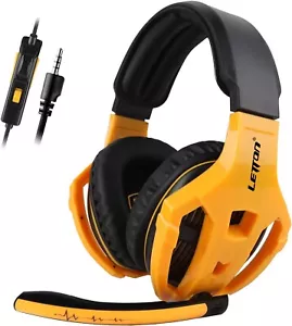 LETTON 50mm L7 3.5mm Cuffie Gaming Stereo Over Ear Cuffie Cablate - Foto 1 di 6