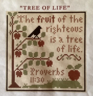 CHART PATTERN Tree of Life Cross Stitch Sampler USED Little House Needleworks - Image 1 of 3