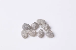 5 piezas 8-9 mm Natural Gris Blanco Crudo Suelto Diamante Grueso Forma Ovalad... - Picture 1 of 5