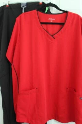 Nuevo JOCKEY Talla 3X/3XP Mujer 2 piezas Negro/Rojo EXFOLIANTE Manga Corta TOP y PANTALONES Foto 1 de 4