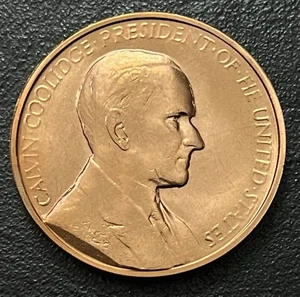 President Calvin Coolidge 1923 Presidential Vintage USA Token Medal - Picture 1 of 10