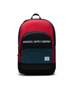 Mochila deportiva HERSCHEL KAINE - negra/roja/botón de soltero - nueva con etiquetas - Imagen 1 de 4