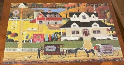 Hometown Collection Jigsaw Puzzle Vallentine's Day RoseArt Complete 1000 Pieces - Image 1 of 4
