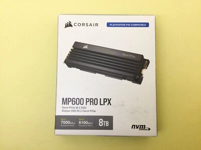 Corsair MP600 PRO LPX 8TB M.2 NVMe PCIe x4 Gen4 SSD CSSD-F8000GBMP600PLP New - Image 1 of 2