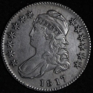 1817 Capped Bust Silver Half Dollar XF+ E319 SREMV - Picture 1 of 2