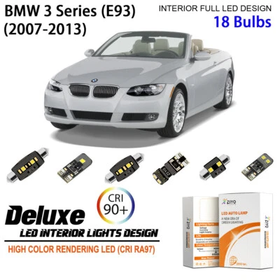 18 Bulb LED Interior Light Kit 6000K Cool White For E93 BMW 3 Series Convertible - Image 1 of 4