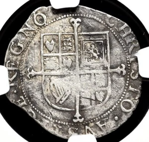 England King Charles I 1625-1642 Silver 1638 6p Sixpence Rare Coin S-2814 NGC VF - Picture 1 of 5