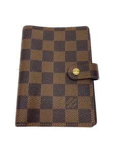 LOUIS VUITTON Agenda MM Damier Ebene BRW Leather BRW Men's - Picture 1 of 4
