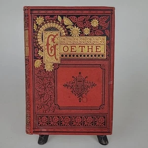 The Poems of Goethe 1882 Antique Hardcover Thomas Y. Crowell & Co. red and gold - Picture 1 of 10