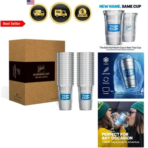 Partybecher 20oz Mehrweg Aluminium Becher 30er Pack Kalthaltebar Umweltfreundlich - Bild 1 von 9