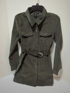 House Of Harlow 1960 Revolve Corduroy Mini Dress or jacket Size S Button Green - Picture 1 of 13