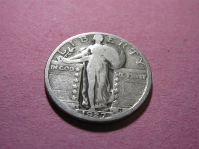 1927-S Standing Liberty Quarter "VG -Fine" Condition & Ungraded! Semi-Key Date! - Image 1 of 4
