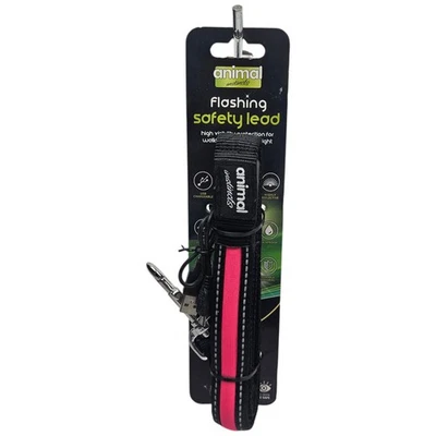 Animal Instincts Dog Flashing Safety Lead Pink  - Image 1 of 4