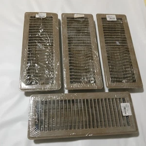 copri sfiato registro pavimento 4x12 confezione da 4 metallo marrone nuovo. - Foto 1 di 3