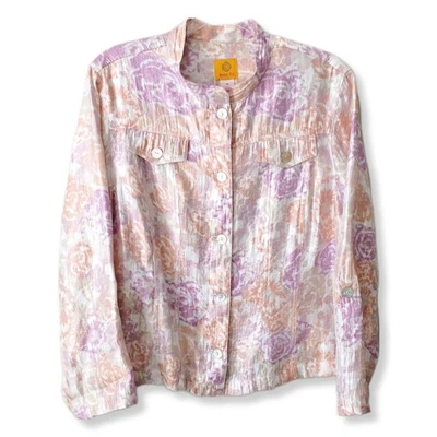 Women Ruby Rd Pastelcore Floral Jacket 16 Spring Summer Easter Career Casual - Image 1 of 4