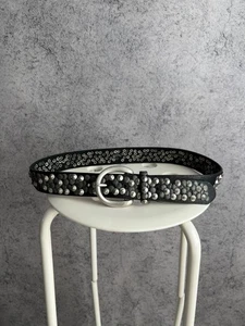 Studded Belt Y2K Rockers Punks Style Rivets Hype Black - Picture 1 of 19