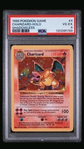 Pokemon Charizard Base Set Shadowless Holo Rare #4 PSA 4 - Picture 1 of 2