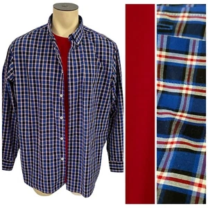 ROWM Camisa Para Hombres XL Lote A Cuadros Azul Botones Bolsillo Oficina Trabajo Preppy Carrera - Imagen 1 de 19