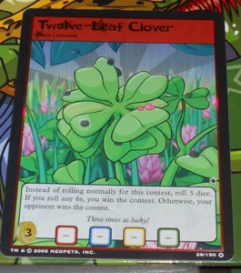Neopets TCG Twelve-Leaf Clover Foil Darkest Faerie 28/150 NM - Picture 1 of 2