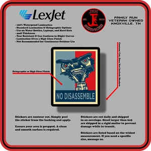 No Disassemble - Short Circuit - Waterproof Sticker Decal for Laptops - Picture 1 of 3