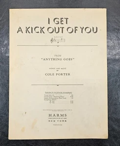 I Get A Kick Out Of You ~ Cole Porter Noten ~ 1947 ~ Klavier - Henry Levine - Bild 1 von 5