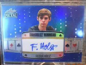 Fedor Holz 2025 Leaf Metal Poker Prismatic Blue 13/20 Bracelet Winners AUTO - Picture 1 of 2
