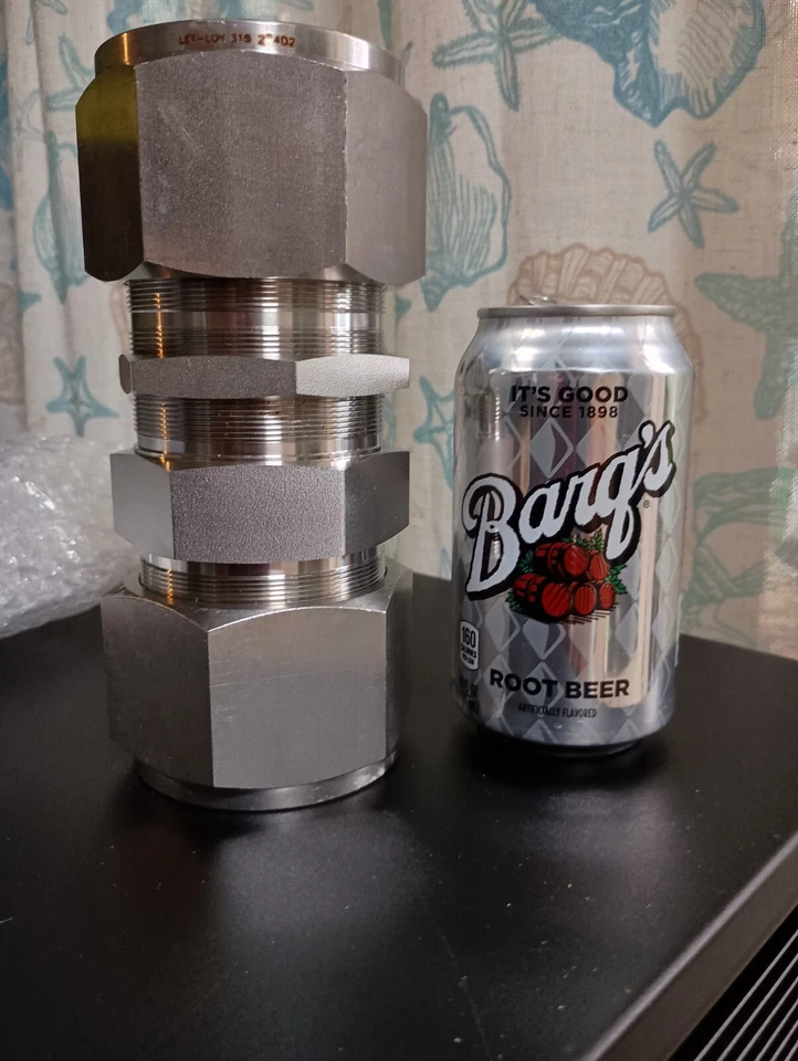 2" Stainless Steel Compression Bulkhead Union Ham-Let Let-Lok - Image 1 of 4