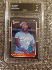 1987 DONRUSS BO JACKSON #35 RATED ROOKIE GMA 7