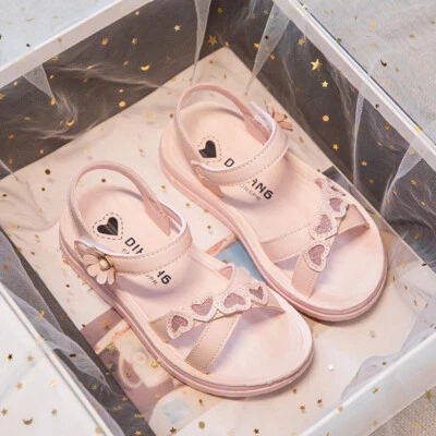 Sandálias antiderrapantes de verão para meninas crianças fantasia vestido de festa sapatos princesa novo - Imagem 1 de 4