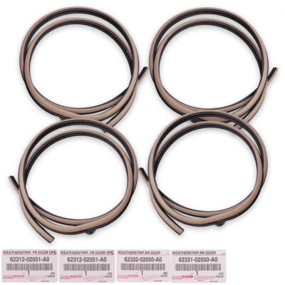 Set Opening Door Rubber Weatherstrip Seal For Toyota Corolla Altis 2001 2007 Foto 1 de 4