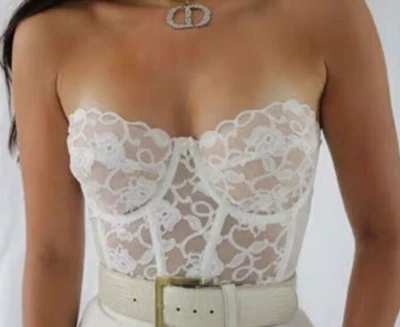 Sujetador Victoria’s Secret Etiqueta Dorada Encaje Longline Corsé Bustier Sin Espalda 36A 1001 Foto 1 de 4