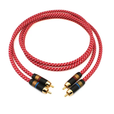 Hifi RCA Audio Cable 2 RCA to 2 RCA Stereo Audio Cable 0.5m 1m 1.5m 2m 3m 5m 8m - Image 1 of 4