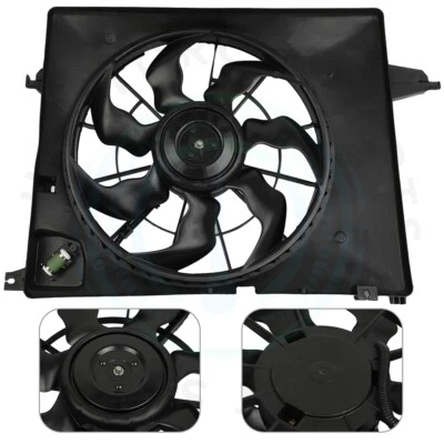 Conjunto de ventilador de refrigeración del radiador para Kia Sorento 2010-12 Hyundai Santa Fe 2011-13 Foto 1 de 4