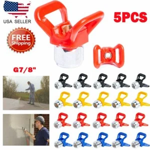 5PCS Airless Paint Spray Gun Tip Nozzle Guard Seat For Titan Wagner Sprayer Tool - Picture 1 of 16