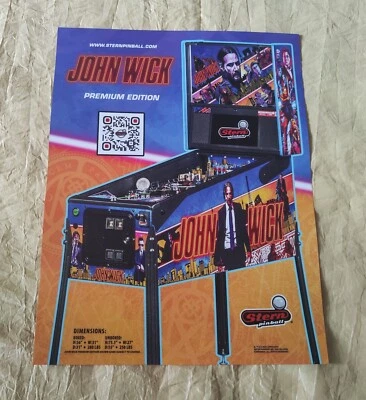 2024 STERN JOHN WICK PREMIUM PINBALL FLYER - Image 1 of 2