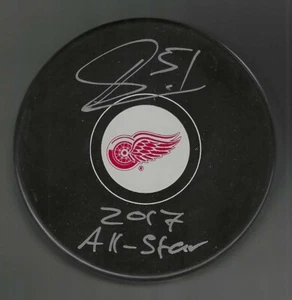 Frans Nielsen Signed & Inscribed Detroit Red Wings Puck - Picture 1 of 1