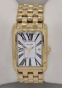 Women's Miller Classic Tank Rectangle Gold Dress Bracelet Band Watch 03 - Picture 1 of 9