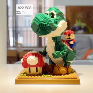 Super Mario Cartoon Yoshi 3D Puzzle Micro Building Blocks DIY Models Toys Gift - Picture 1 of 4