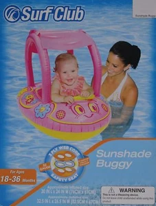 Buggy para bebé rosa inflable club de surf edades 18-36 meses 30x24 nuevo en caja - Imagen 1 de 2