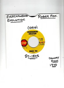 ROGER FOX - EVERCHANGING EVOLUTION / THE LONESOME APE. RARE U.S. 1970 ORIG 7".VG - Picture 1 of 2