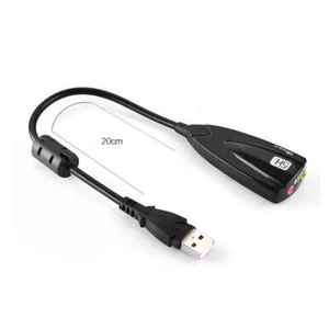 USB Audio Adapter External Stereo Sound Card with 3.5mm Headphone and UK G3S6 - Picture 1 of 10