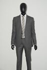 Hugo Boss Suit, Mod. Johnstons1/Lenon, Size 94 / Us 38L, Silk-Wool, Dark Grey