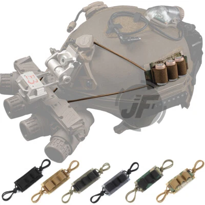 Soporte de baterías para casco táctico visión nocturna NVG cordón bolsa de batería portador Foto 1 de 4