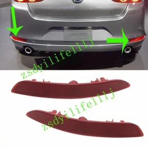 2Pcs For Mazda 3 2019-2024 Rear Left Right LH RH Tail Fog Light Reflector Cover - Picture 1 of 1