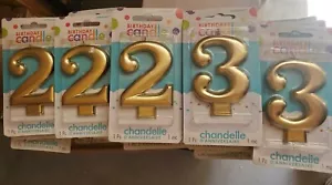 Gold Number Candle 70PK Birthday Cake Candles Decoration #2 #3 bulk lot of 70pc - Picture 1 of 5