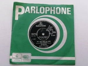 THE BEATLES  UK 45   ALL YOU NEED IS LOVE  1972 PRESS NO K T  TAX CODE - Picture 1 of 9