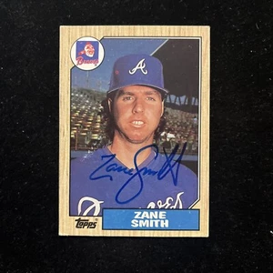 ZANE SMITH 1987 TOPPS AUTOGRAPHED SIGNED AUTO BASEBALL CARD - Picture 1 of 1