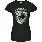 Shovelhead Motocykl Motor Biker Damski Drobny krój T-shirt