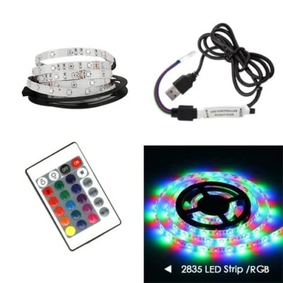 USB LED Strip DC 5V Mini 3Key 24Key Flexible Light 2835 TV Background Lighting - Image 1 of 4
